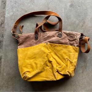 Klum House Fremont - Seasonal Bag waxed canvas bag with leather straps